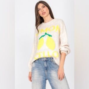 Lemoncello NWT Gray Sweater with Balloon Sleeves (Made in Italy)